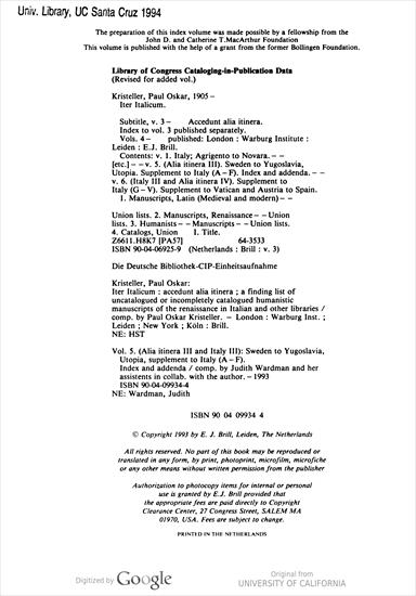 Iter Italicum a finding list of uncatalogued or incompletely catalogued ... - 0004.png